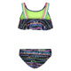 Watercolor Drip Flutter Jr - Girls' Two-Pieces Swimsuit - 1