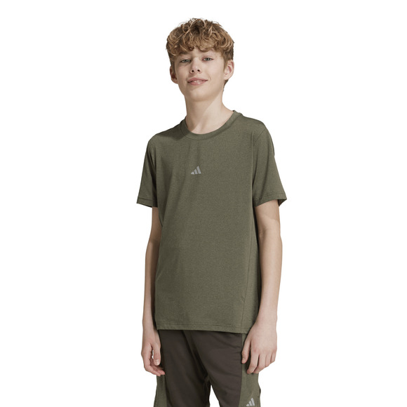 AeroReady Heather Jr - Boys' Athletic T-Shirt