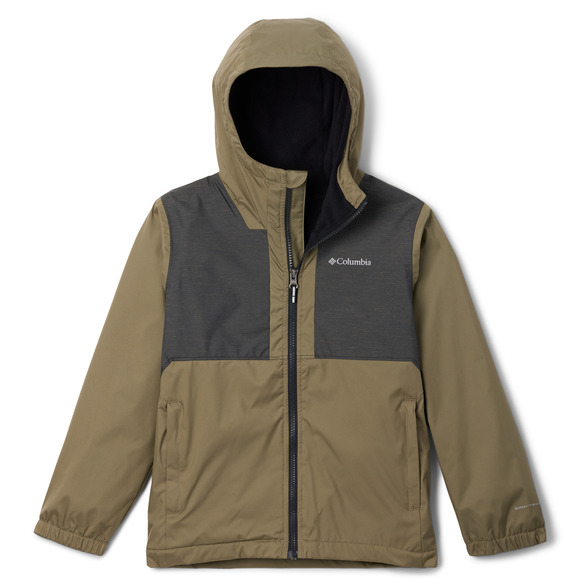 Rainy Trails II Jr - Boys' Fleece-Lined Hooded Jacket