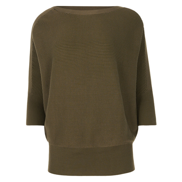 Raised Rib 3/4 Sleeve - Women's Knit Sweater