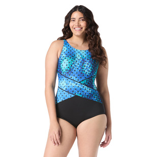 Color Blocked Solids - Women's Aquafitness One-Piece Swimsuit