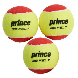 36 Felt - Reduced Speed Tennis Balls (Pack of 3 Balls)