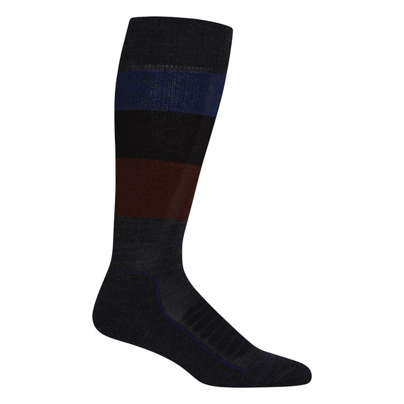 Ski+ Over The Calf Medium Wide Stripe - Women's Cushioned Crew Socks