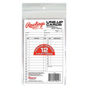 17LU - Baseball/Softball Line-Up Card Refill Pack