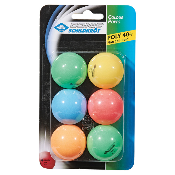 Color Popps - Table Tennis Balls (pack of 6)