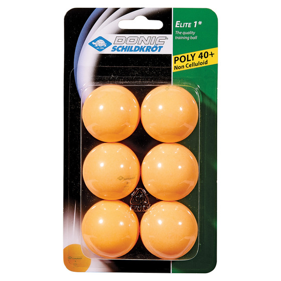 Elite 1* - Balles de tennis de table (paquet de 6)