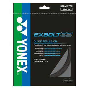 Exbolt 63 - Cordage pour raquette de badminton