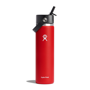 Wide Mouth Flex Straw (24 oz.) - Insulated Bottle with Retractable Straw Cap