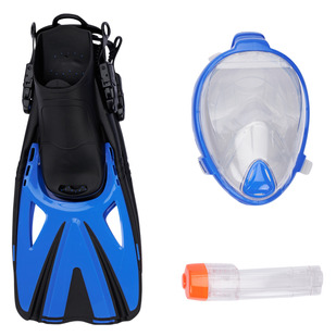 Snorkelling Combo - Ensemble masque de plongée avec tuba intégré et palmes pour adulte