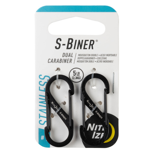 S-Biner 1 Stainless Steel (Pack of 2) - Carabiners