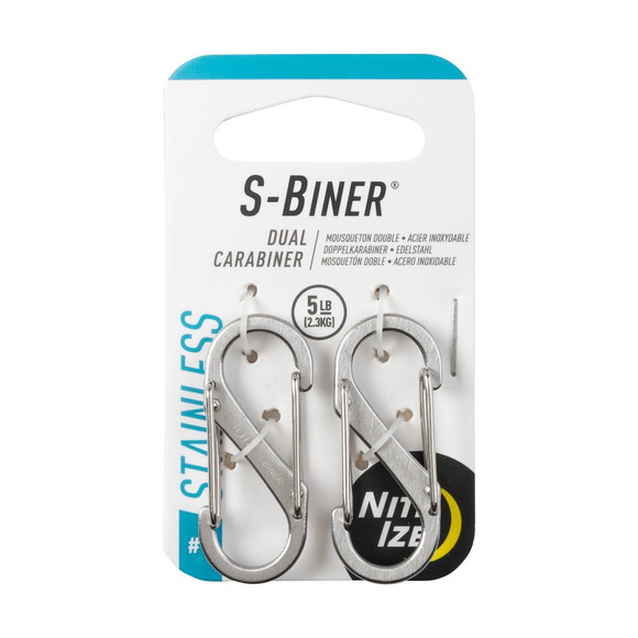 S-Biner 1 Stainless Steel (Paquet de 2) - Mousquetons