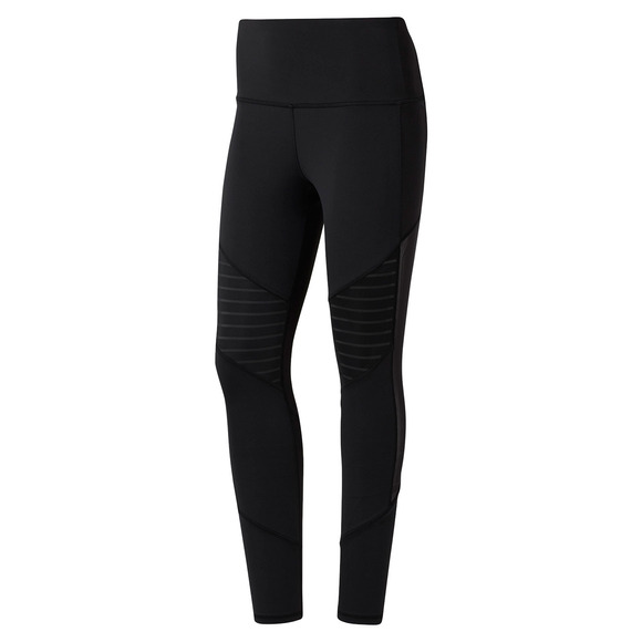 reebok training mesh insert leggings in black