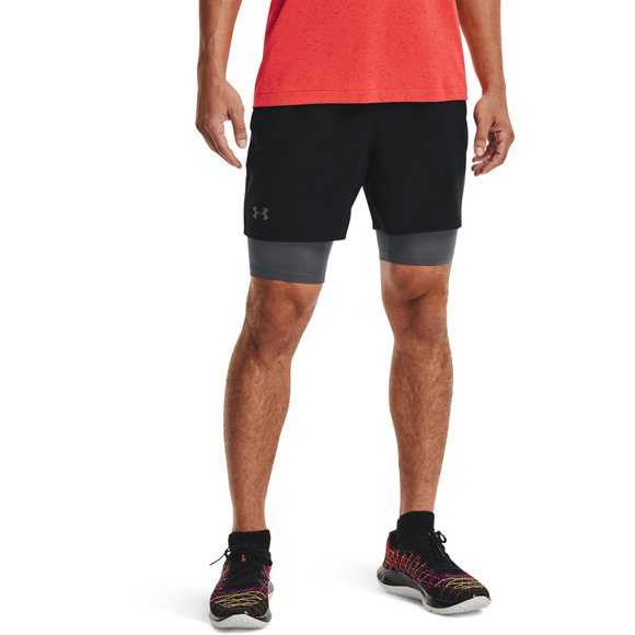 under armour 2 in 1 running shorts mens