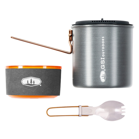 Halulite Soloist - Batterie de cuisine de camping pour 1 personne