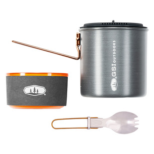 Halulite Soloist - Batterie de cuisine de camping pour 1 personne
