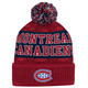 Puck Pattern - Junior Cuffed Tuque with Pompom - 0