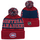 Puck Pattern - Junior Cuffed Tuque with Pompom - 1