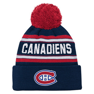 Jacquard Knit Jr - Junior Cuffed Tuque with Pompom