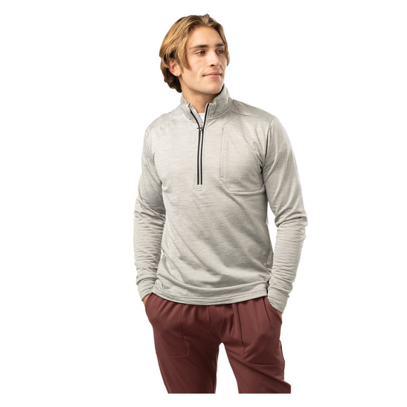 Textured - Men's Half-Zip Sweater
