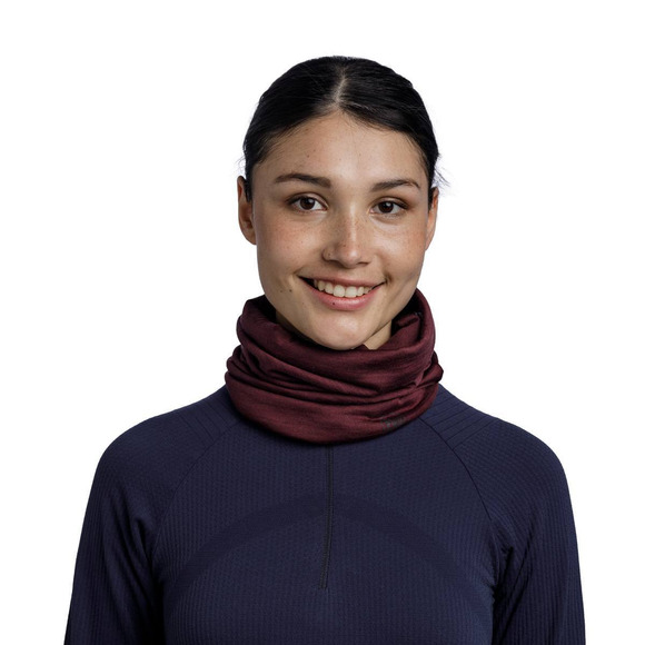 Merino Lightweight Solid Garnet - Adult Neck Warmer