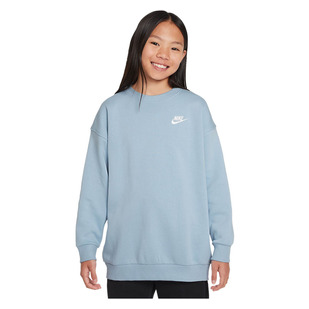 Club Fleece Oversized Crew Jr - Girls' Sweatshirt