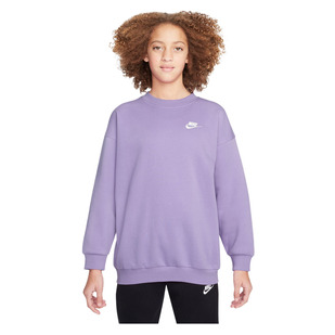 Club Fleece Oversized Crew Jr - Girls' Sweatshirt