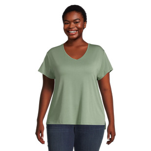 Citron V Neck (Taille Plus) - T-shirt pour femme
