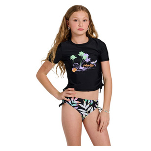 Luau Paradise Jr - T-shirt de style rashguard pour fille