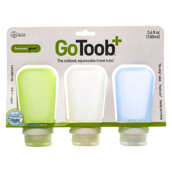 GoToob+ 3-Pack (Grand) - Bouteilles en silicone