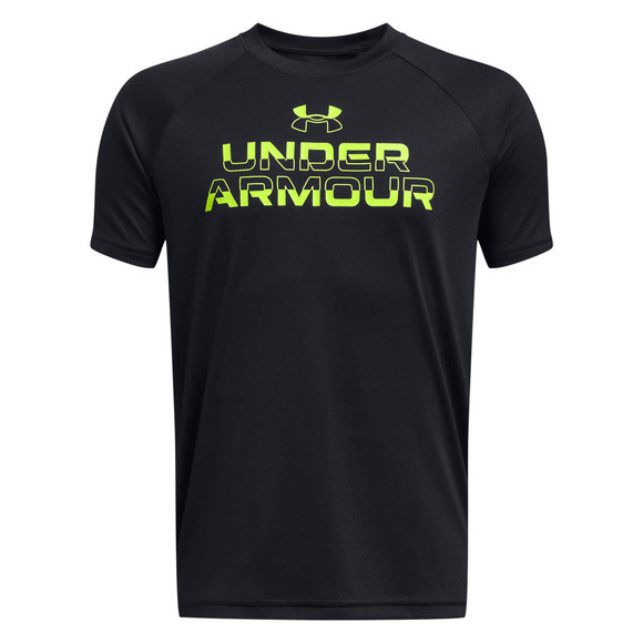 Tech Split Wordmark Jr - Boys' Athletic T-Shirt