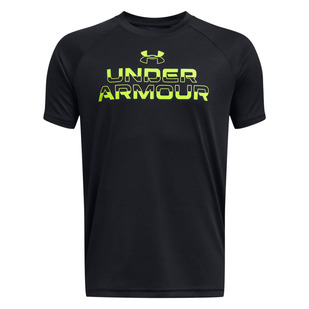 Tech Split Wordmark Jr - Boys' Athletic T-Shirt