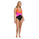 Shoreline Summer Time Color Block - Women's One-Piece Swimsuit - 2