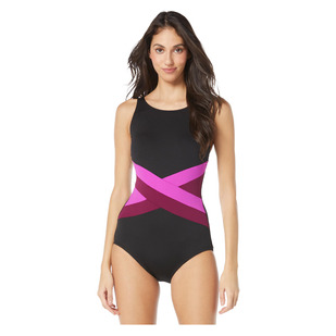 Color Blocked Solids - Women's Aquafitness One-Piece Swimsuit