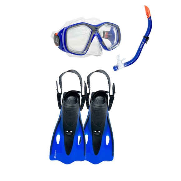 Komodo Trio Jr - Adult Mask, Snorkel and Fins Set