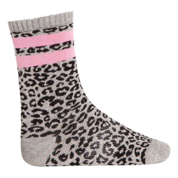 Leopard Jr - Girls' Crew Socks