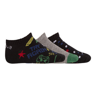Gamer No Show Jr - Boys' Ankle Socks (Pack of 3 pairs)