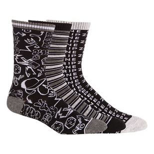 Jacquard - Men's Crew Socks (Pack of 3 pairs)
