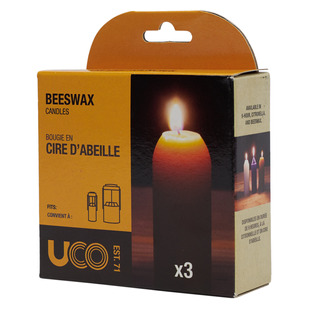 Natural - Beeswax Lantern Candles (Pack of 3)