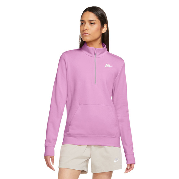 Sportswear Club Fleece - Chandail à fermeture au col pour femme