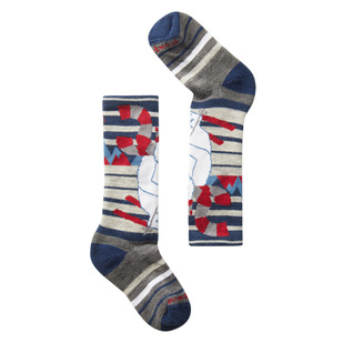 Wintersport Full Cushion Yeti Pattern OTC - Junior Ski Socks