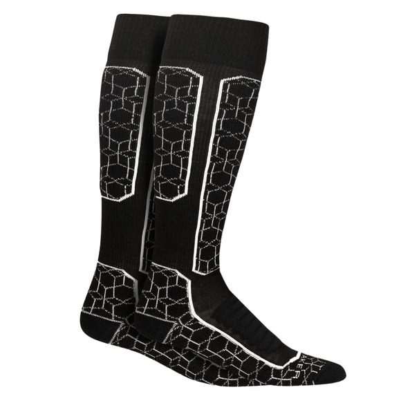 Ski+ Over The Calf Alpine Geo Medium - Women's Cushioned Ski Socks